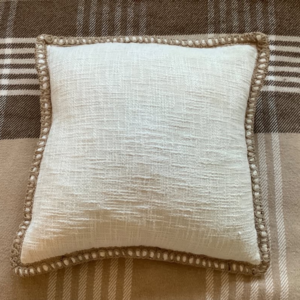 Pier 1 Imports Textured Pillow Cover with Jute Trim